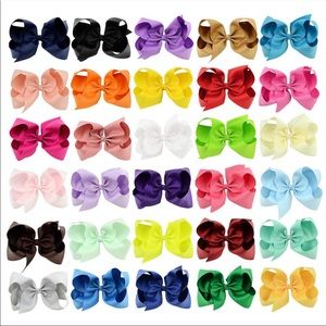 30 Pack 6in Ribbon Hair Bows